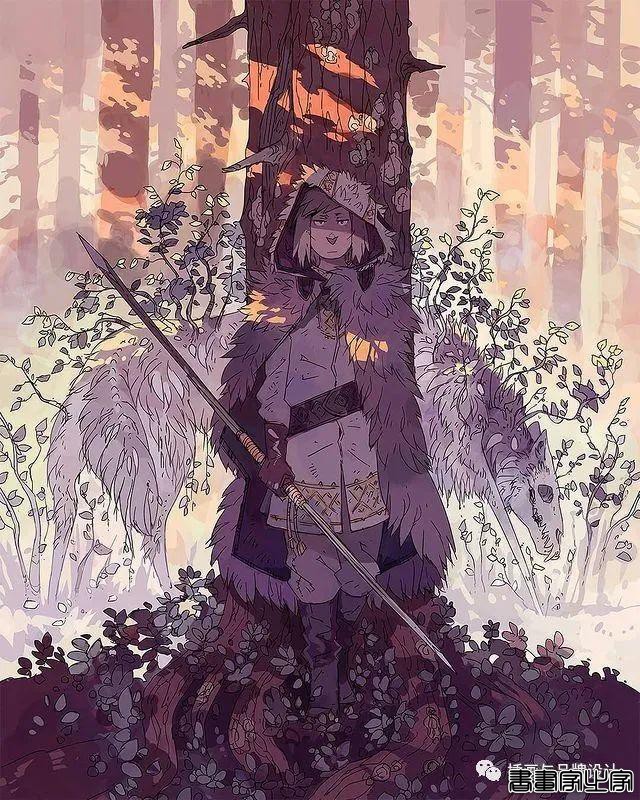 插画丨带你走进一个奇幻世界，清透干净的水彩画风像是蒙了纱的“神女”-11.jpg