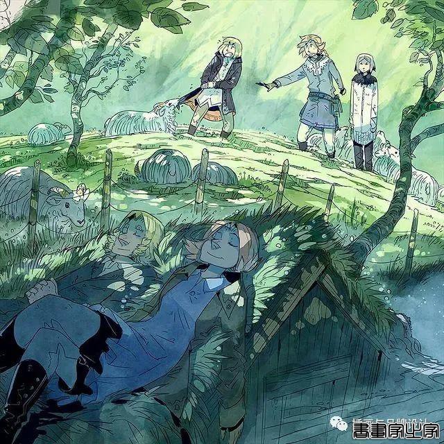 插画丨带你走进一个奇幻世界，清透干净的水彩画风像是蒙了纱的“神女”-15.jpg