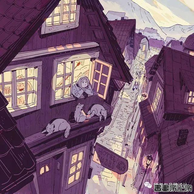 插画丨带你走进一个奇幻世界，清透干净的水彩画风像是蒙了纱的“神女”-18.jpg