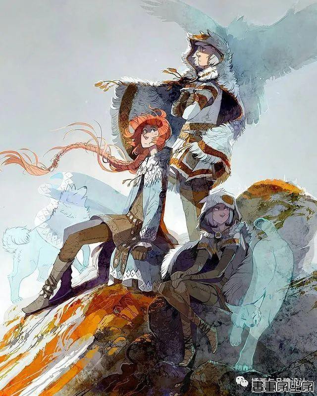 插画丨带你走进一个奇幻世界，清透干净的水彩画风像是蒙了纱的“神女”-24.jpg