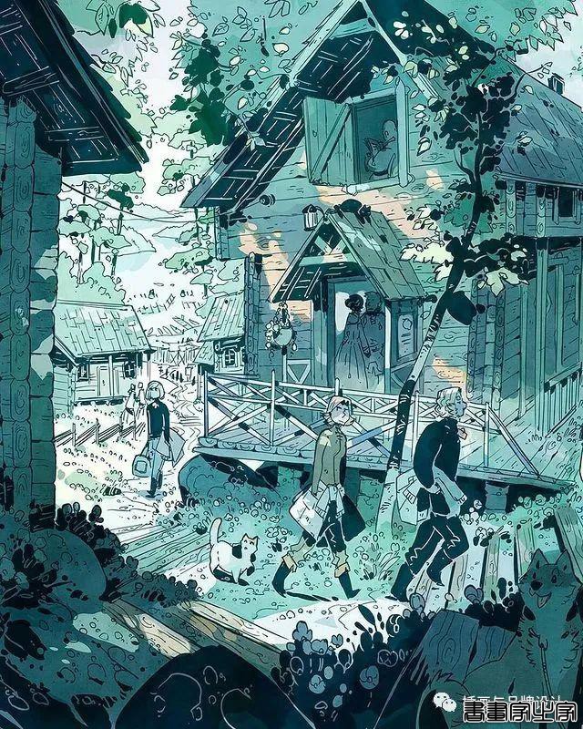 插画丨带你走进一个奇幻世界，清透干净的水彩画风像是蒙了纱的“神女”-25.jpg