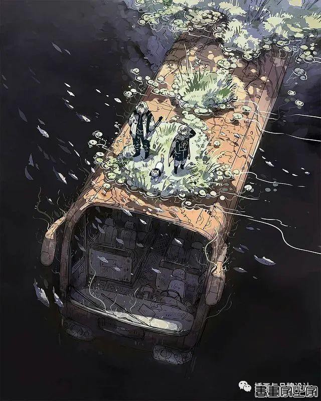 插画丨带你走进一个奇幻世界，清透干净的水彩画风像是蒙了纱的“神女”-30.jpg