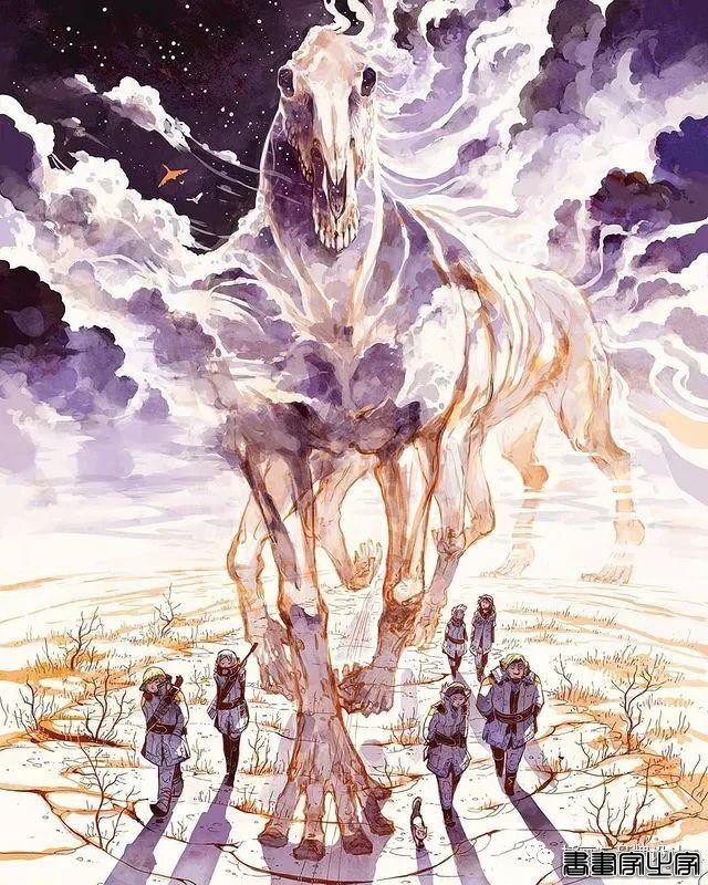 插画丨带你走进一个奇幻世界，清透干净的水彩画风像是蒙了纱的“神女”-35.jpg