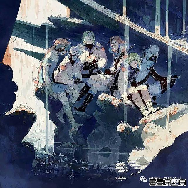 插画丨带你走进一个奇幻世界，清透干净的水彩画风像是蒙了纱的“神女”-33.jpg