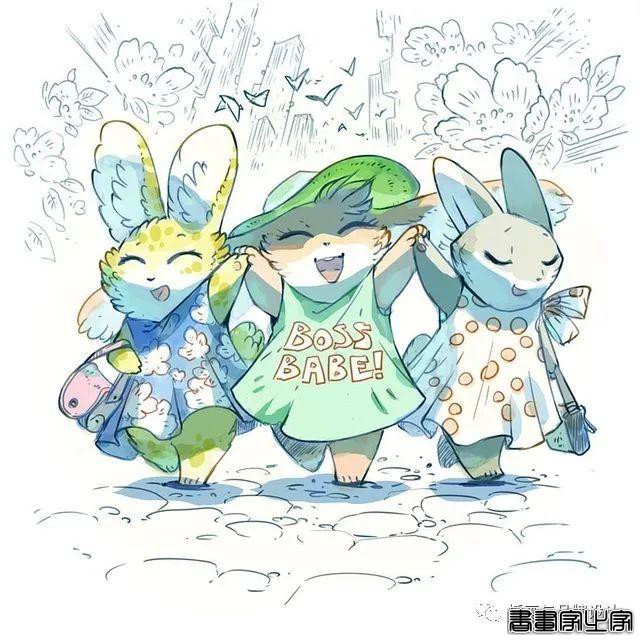 插画丨带你走进一个奇幻世界，清透干净的水彩画风像是蒙了纱的“神女”-42.jpg