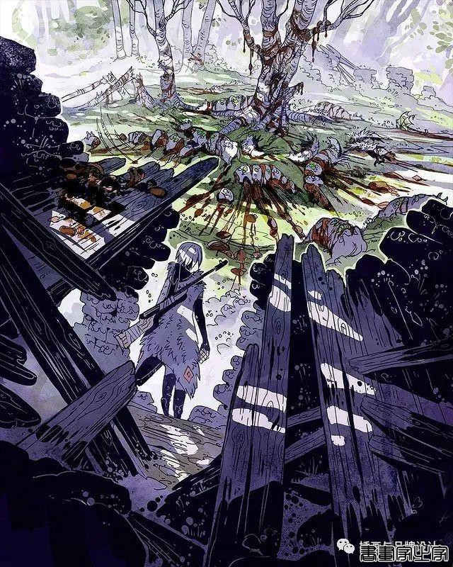 插画丨带你走进一个奇幻世界，清透干净的水彩画风像是蒙了纱的“神女”-49.jpg