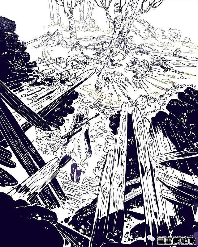 插画丨带你走进一个奇幻世界，清透干净的水彩画风像是蒙了纱的“神女”-48.jpg