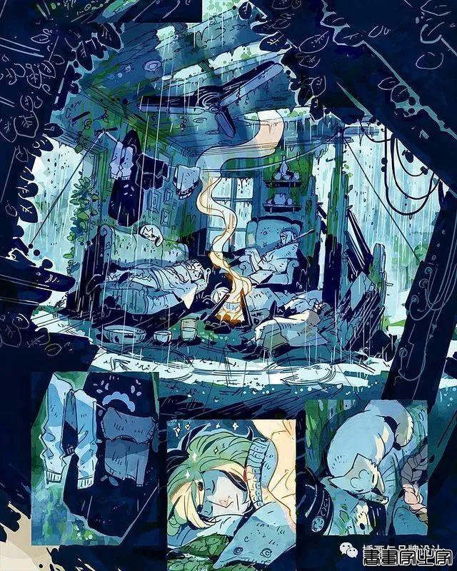 插画丨带你走进一个奇幻世界，清透干净的水彩画风像是蒙了纱的“神女”-57.jpg