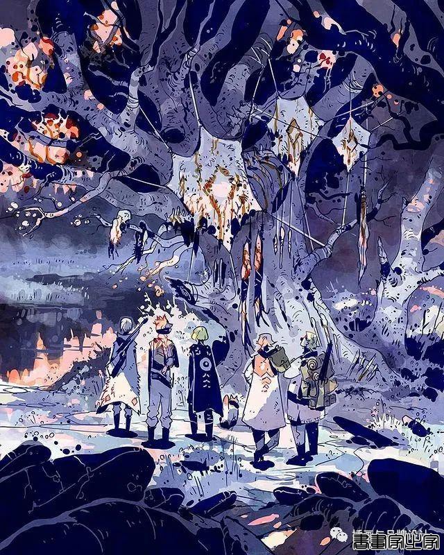 插画丨带你走进一个奇幻世界，清透干净的水彩画风像是蒙了纱的“神女”-59.jpg