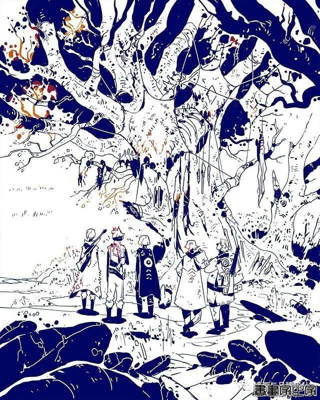 插画丨带你走进一个奇幻世界，清透干净的水彩画风像是蒙了纱的“神女”-58.jpg