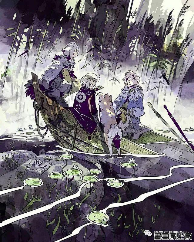插画丨带你走进一个奇幻世界，清透干净的水彩画风像是蒙了纱的“神女”-61.jpg