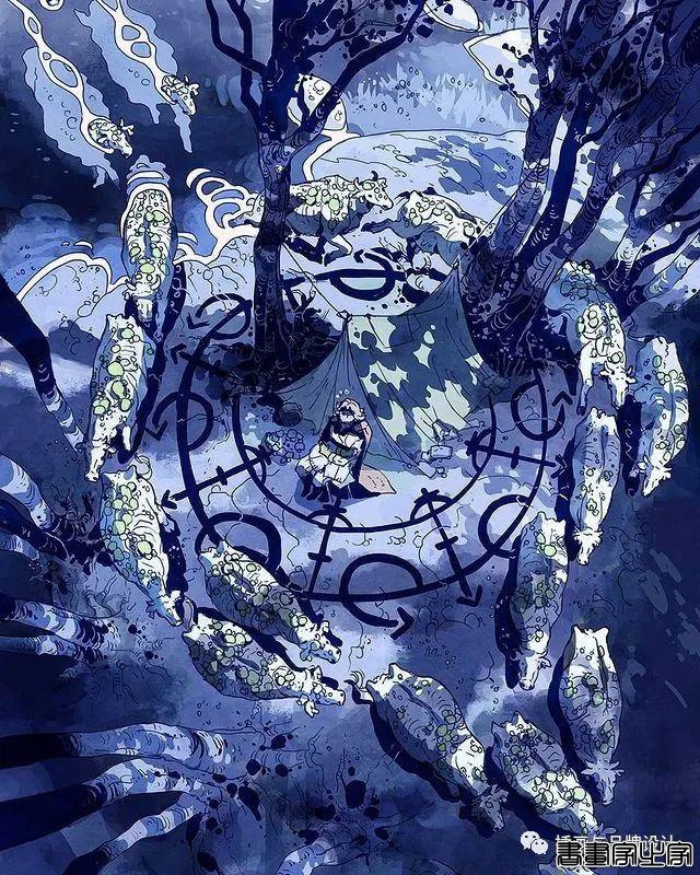 插画丨带你走进一个奇幻世界，清透干净的水彩画风像是蒙了纱的“神女”-65.jpg