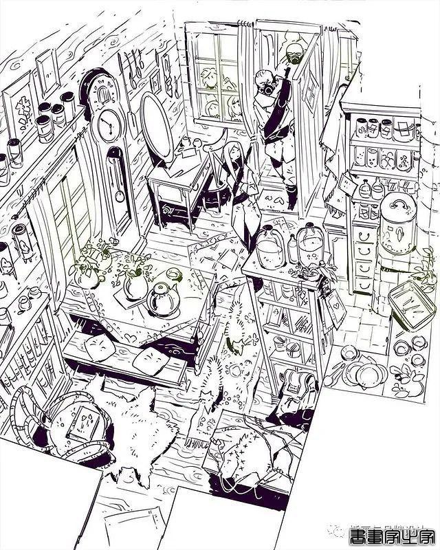 插画丨带你走进一个奇幻世界，清透干净的水彩画风像是蒙了纱的“神女”-68.jpg
