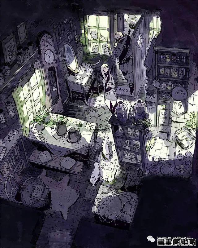 插画丨带你走进一个奇幻世界，清透干净的水彩画风像是蒙了纱的“神女”-69.jpg