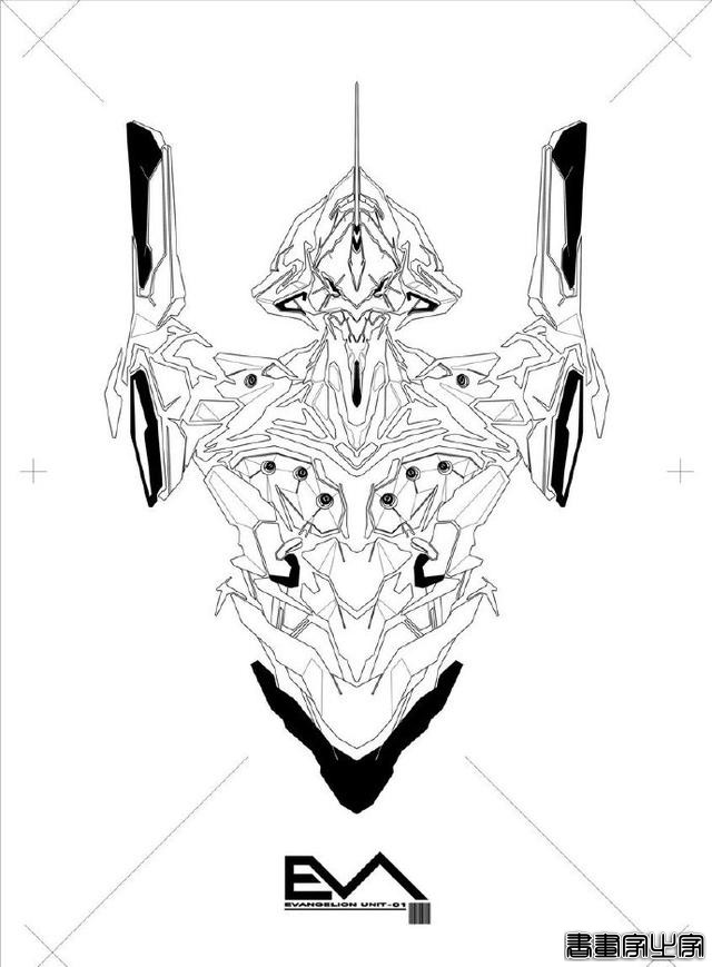 力天使、初号机、杰刚线稿插画，大家喜欢哪张？-6.jpg