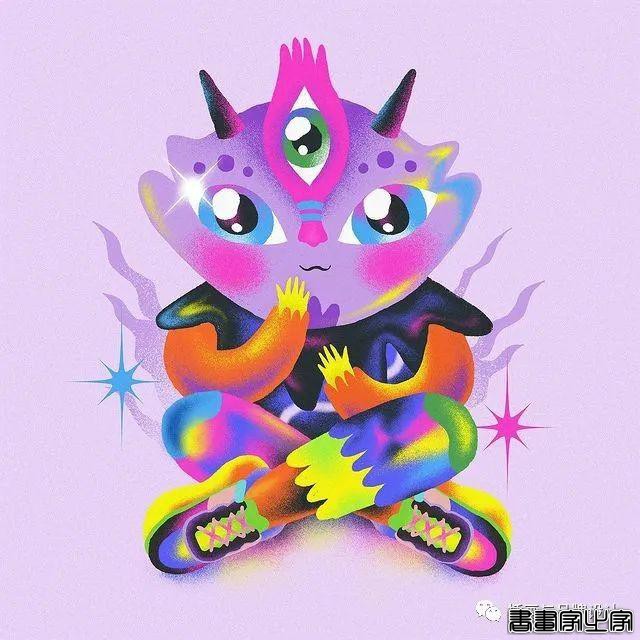 插画丨色彩斑斓的“小怪兽”插图，极具趣味的超现实主义装饰风-4.jpg
