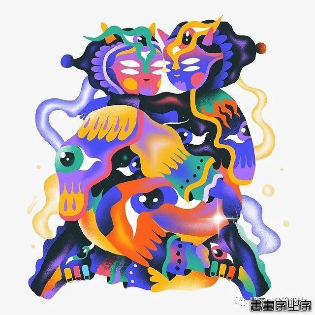 插画丨色彩斑斓的“小怪兽”插图，极具趣味的超现实主义装饰风-9.jpg