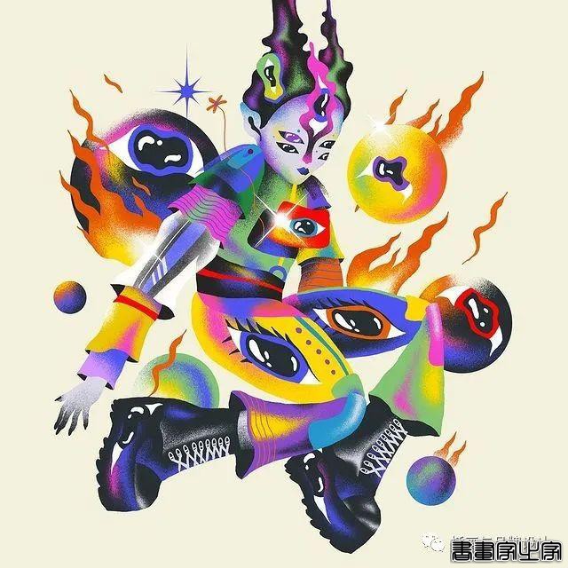 插画丨色彩斑斓的“小怪兽”插图，极具趣味的超现实主义装饰风-19.jpg