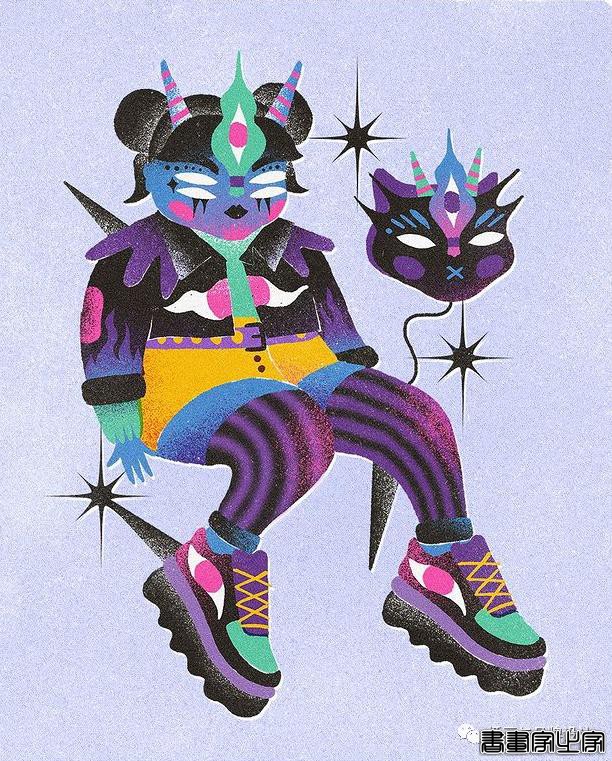 插画丨色彩斑斓的“小怪兽”插图，极具趣味的超现实主义装饰风-18.jpg