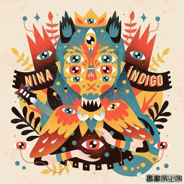 插画丨色彩斑斓的“小怪兽”插图，极具趣味的超现实主义装饰风-23.jpg