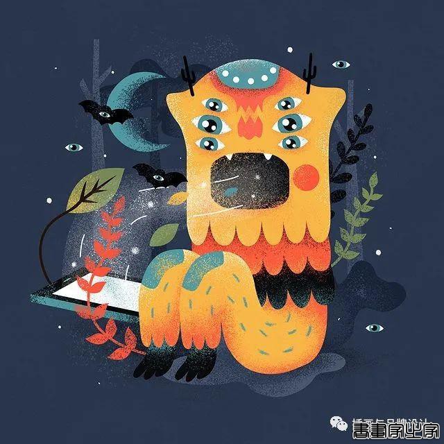 插画丨色彩斑斓的“小怪兽”插图，极具趣味的超现实主义装饰风-31.jpg