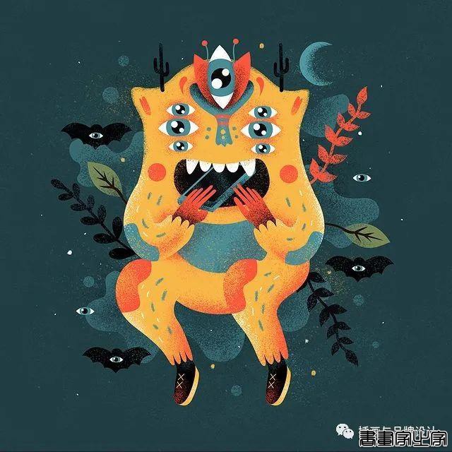 插画丨色彩斑斓的“小怪兽”插图，极具趣味的超现实主义装饰风-30.jpg
