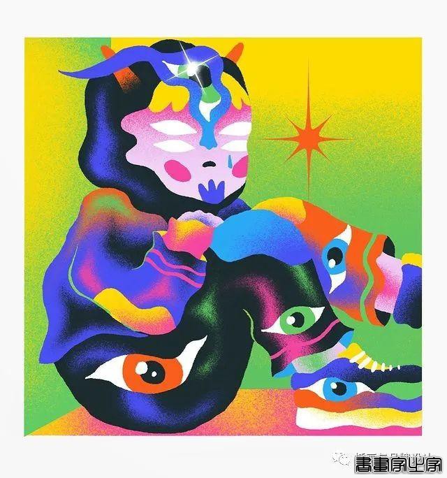 插画丨色彩斑斓的“小怪兽”插图，极具趣味的超现实主义装饰风-45.jpg