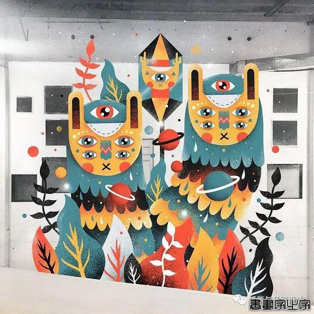 插画丨色彩斑斓的“小怪兽”插图，极具趣味的超现实主义装饰风-60.jpg