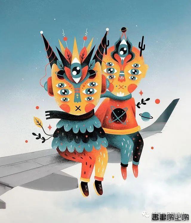插画丨色彩斑斓的“小怪兽”插图，极具趣味的超现实主义装饰风-61.jpg