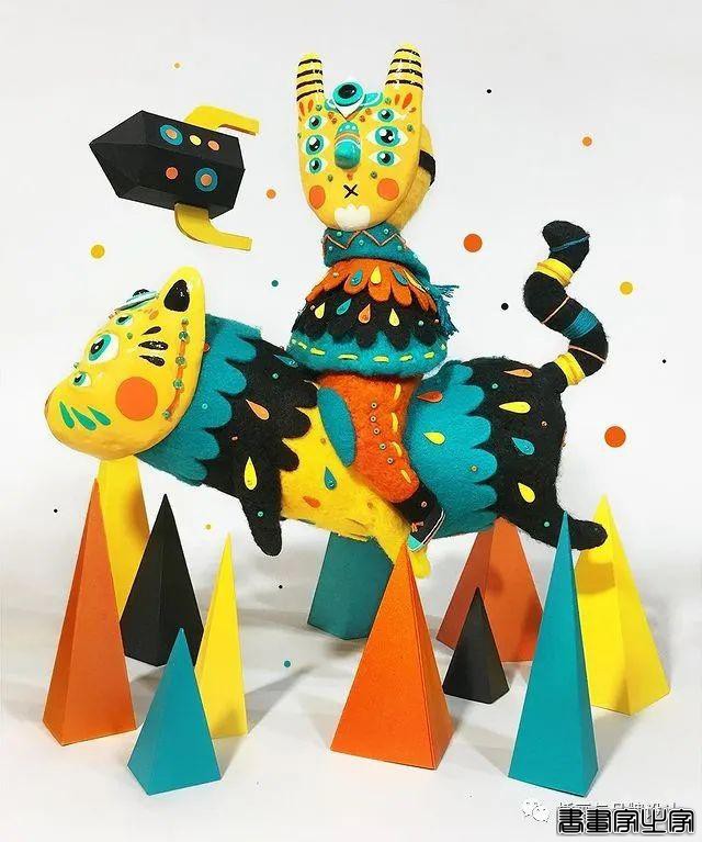 插画丨色彩斑斓的“小怪兽”插图，极具趣味的超现实主义装饰风-65.jpg
