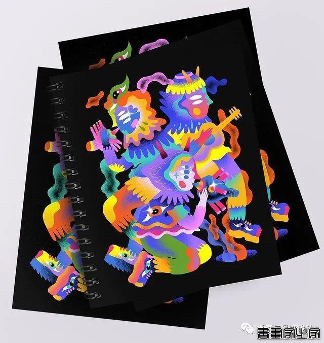 插画丨色彩斑斓的“小怪兽”插图，极具趣味的超现实主义装饰风-70.jpg