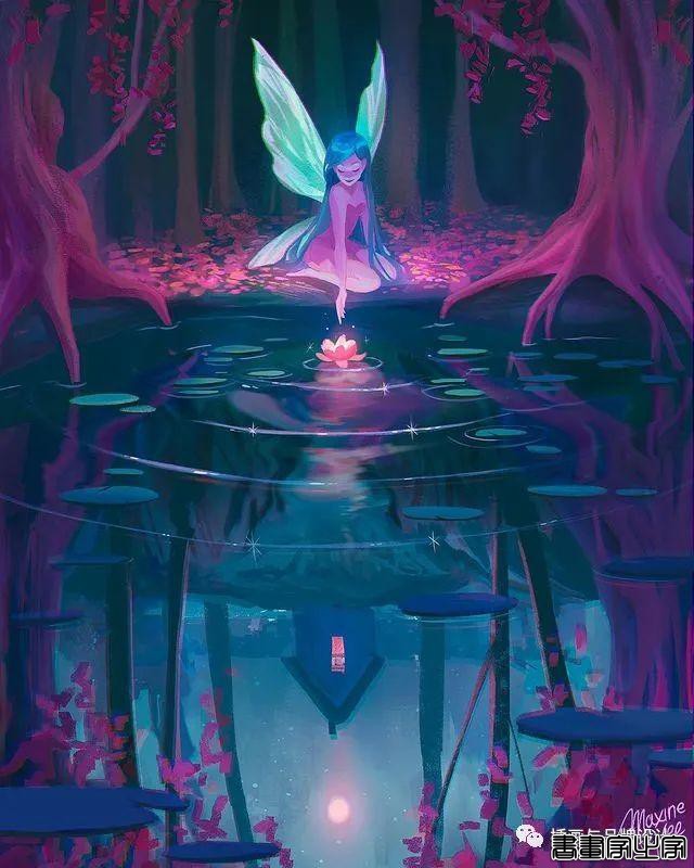 插画丨画家笔下的“在逃公主”与美艳绝伦的人鱼公主，你爱了吗？-15.jpg
