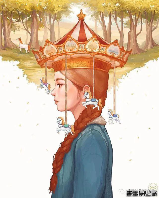 插画丨画家笔下的“在逃公主”与美艳绝伦的人鱼公主，你爱了吗？-22.jpg
