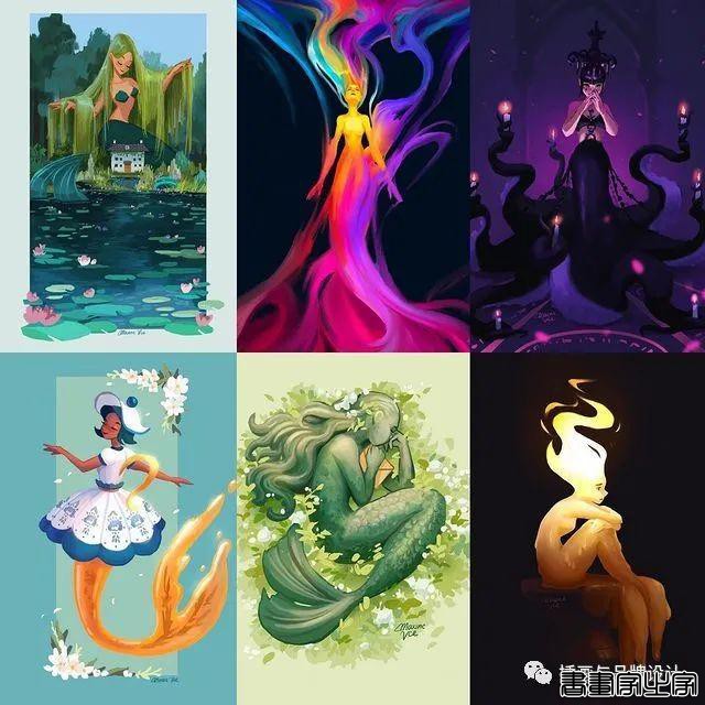插画丨画家笔下的“在逃公主”与美艳绝伦的人鱼公主，你爱了吗？-39.jpg