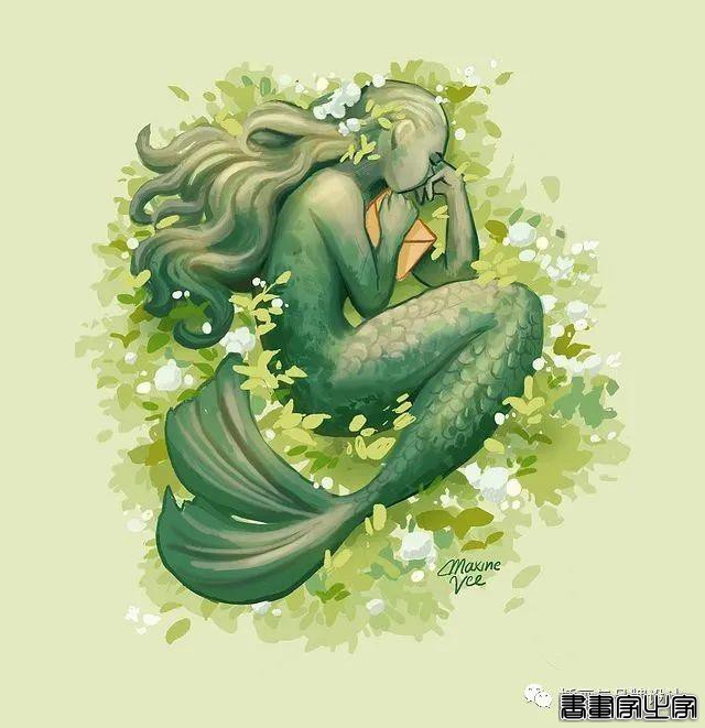 插画丨画家笔下的“在逃公主”与美艳绝伦的人鱼公主，你爱了吗？-40.jpg