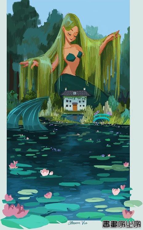 插画丨画家笔下的“在逃公主”与美艳绝伦的人鱼公主，你爱了吗？-44.jpg