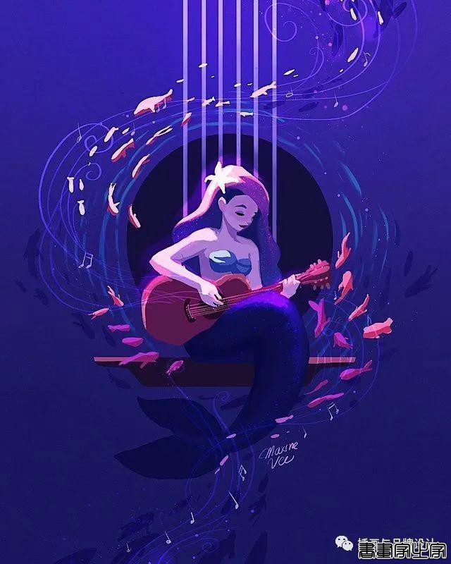 插画丨画家笔下的“在逃公主”与美艳绝伦的人鱼公主，你爱了吗？-50.jpg