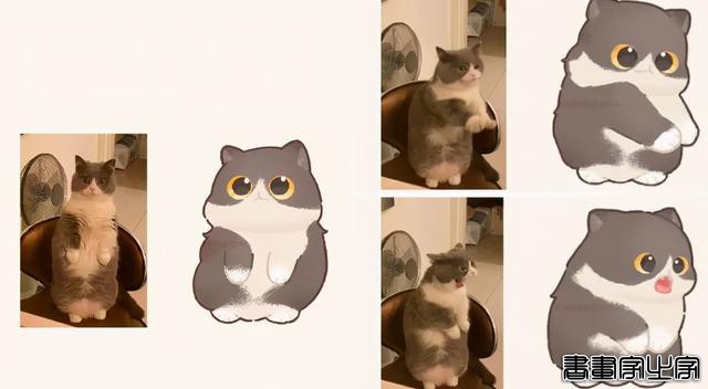 一组萌化人心的猫咪插画，每张都超适合当头像-9.jpg