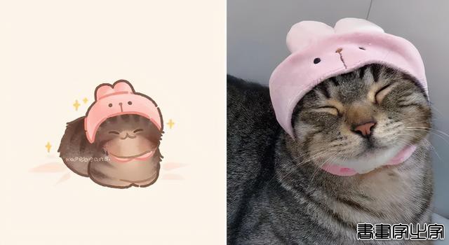 一组萌化人心的猫咪插画，每张都超适合当头像-12.jpg