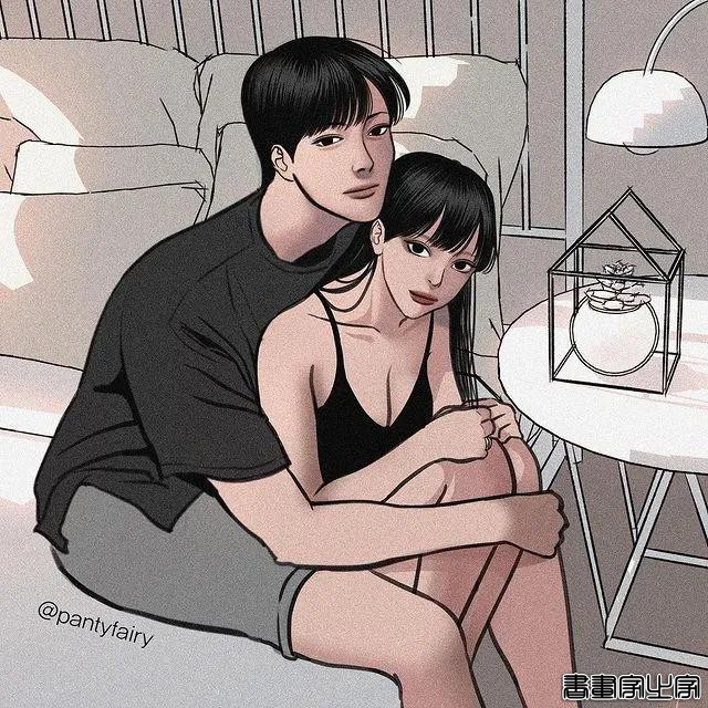 高颜值插画师的鼾甜狗粮，将15万粉丝撩得面红耳赤，太甜了-43.jpg
