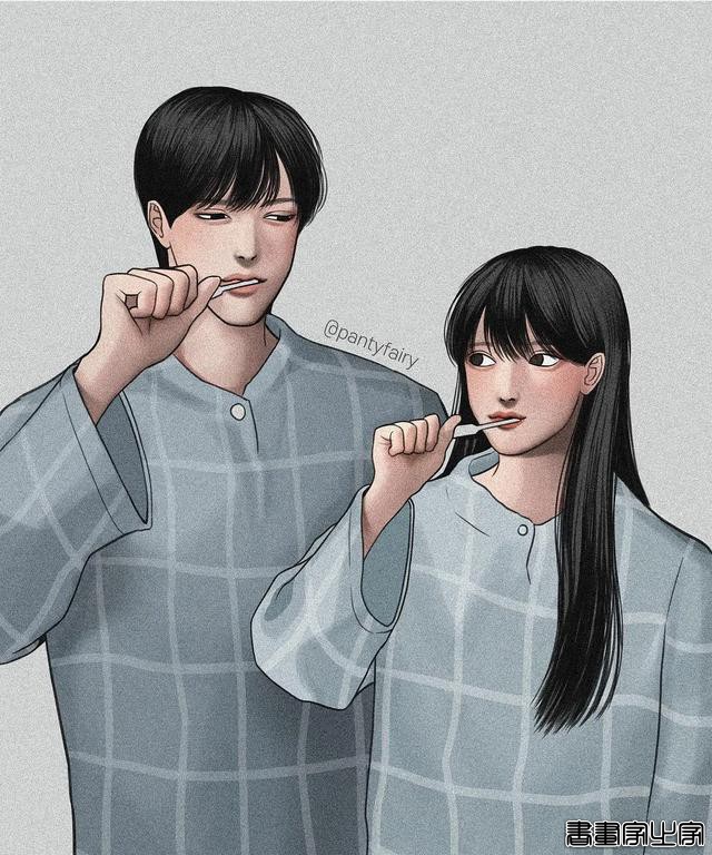 高颜值插画师的鼾甜狗粮，将15万粉丝撩得面红耳赤，太甜了-41.jpg