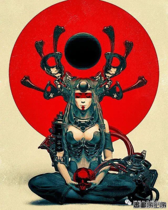 插画丨老派科幻元素的场景插画，色彩与想象力的碰撞太棒了-7.jpg