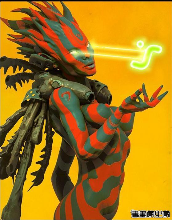 插画丨老派科幻元素的场景插画，色彩与想象力的碰撞太棒了-14.jpg