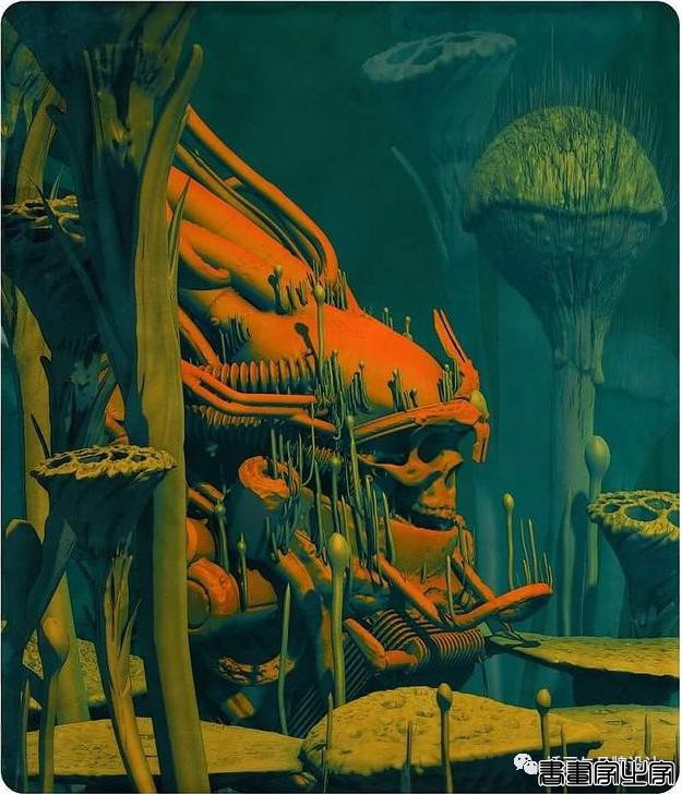 插画丨老派科幻元素的场景插画，色彩与想象力的碰撞太棒了-19.jpg