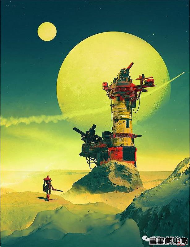 插画丨老派科幻元素的场景插画，色彩与想象力的碰撞太棒了-22.jpg