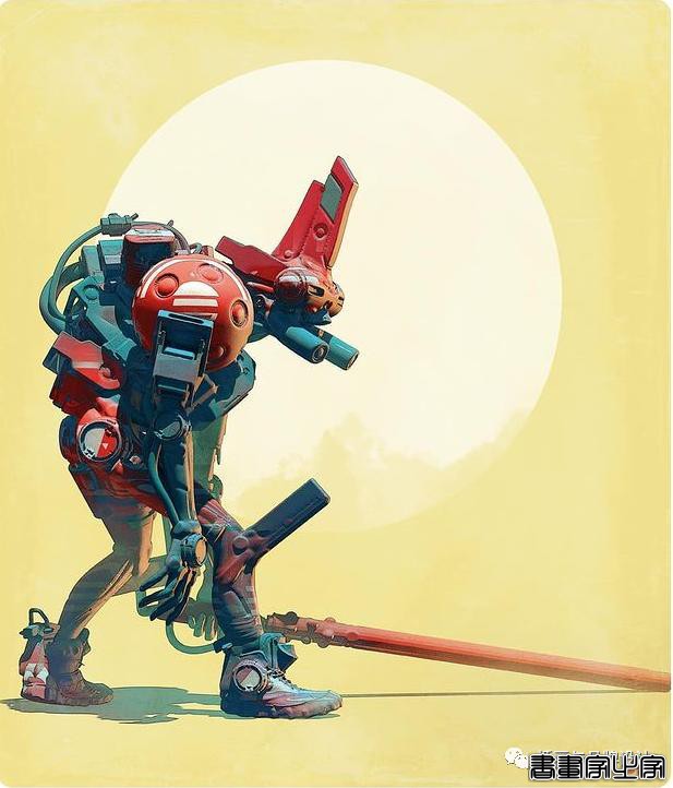 插画丨老派科幻元素的场景插画，色彩与想象力的碰撞太棒了-27.jpg