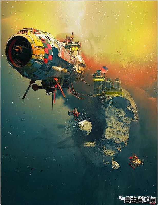 插画丨老派科幻元素的场景插画，色彩与想象力的碰撞太棒了-31.jpg