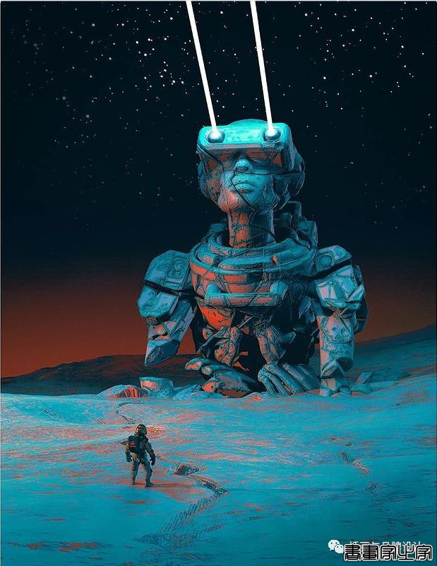 插画丨老派科幻元素的场景插画，色彩与想象力的碰撞太棒了-36.jpg