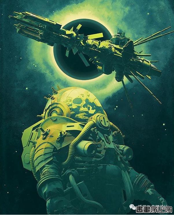 插画丨老派科幻元素的场景插画，色彩与想象力的碰撞太棒了-33.jpg