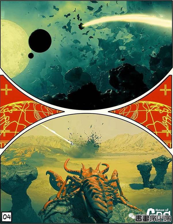 插画丨老派科幻元素的场景插画，色彩与想象力的碰撞太棒了-45.jpg